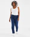 STYLE & CO PLUS SIZE MID-RISE SLIM LEG JEANS, CREATED FOR MACY'S
