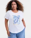 Style & Co Plus Size Perfect Graphic T-shirt, Macy's Exclusive In Red