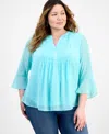Style & Co Plus Size Pintuck Blouse, Exclusively At Macy's