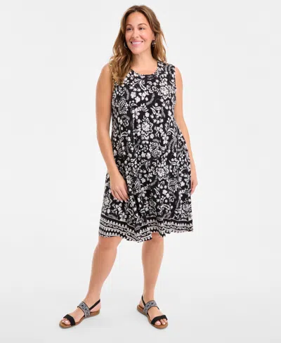 Style & Co Plus Size Printed Sleeveless Dress, Exclusively At Macy's