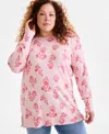 Style & Co Petite Fine-gauge Tunic Sweater, Exclusively At Macy's In Fauna Pink
