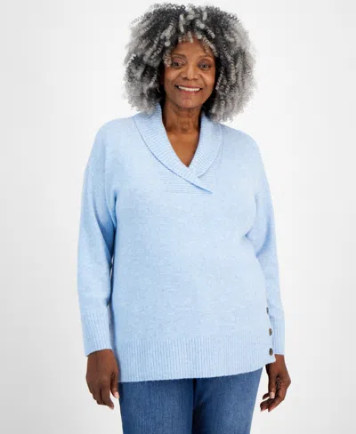 shawl collar tunic sweater