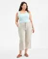 Style & Co Plus Size Wide-leg Cropped Pants, Exclusively At Macy's