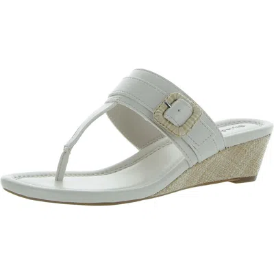 Style & Co Pollieer Womens Slip On Comfort T-strap Sandals In Multi