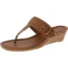 Style & Co Pollieer Womens Slip On Comfort T-strap Sandals In Multi