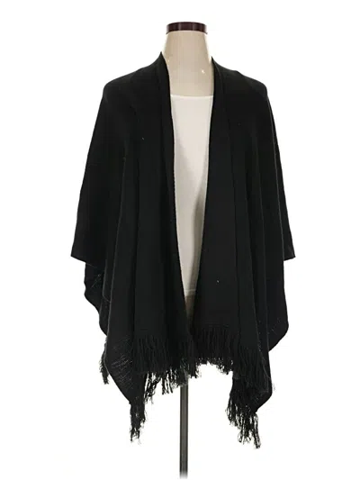 Pre-owned Style & Co Poncho In Black