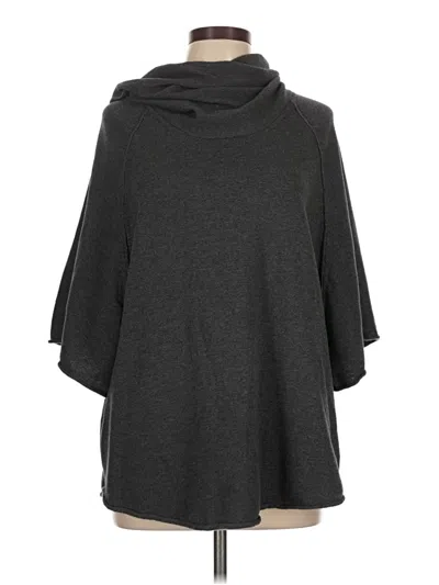 Pre-owned Style & Co Poncho In Gray