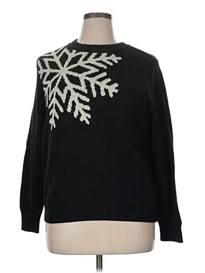 Pre-owned Style & Co Pullover Sweater In Black