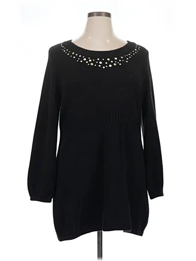 Pre-owned Style & Co Pullover Sweater In Black