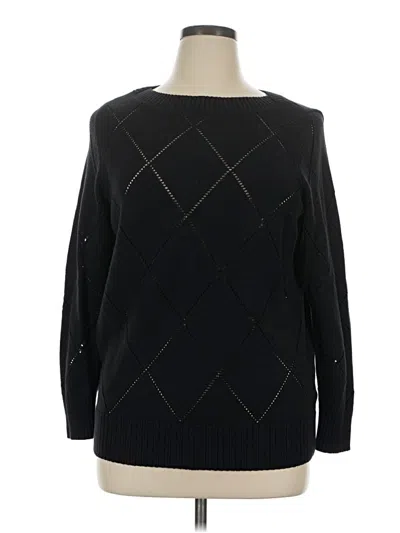 Pre-owned Style & Co Pullover Sweater In Black