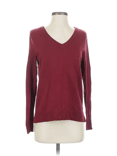 Pre-owned Style & Co Pullover Sweater In Burgundy
