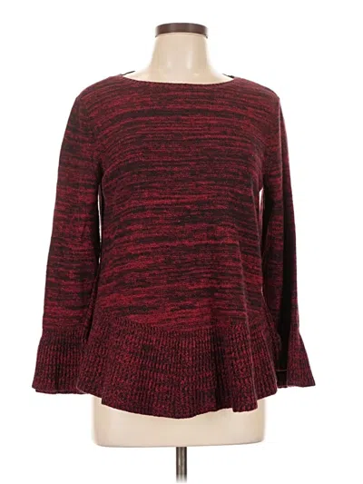Pre-owned Style & Co Pullover Sweater In Burgundy