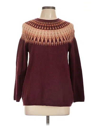 Pre-owned Style & Co Pullover Sweater In Burgundy