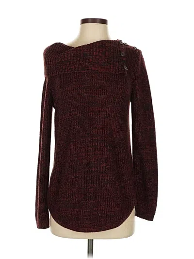 Pre-owned Style & Co Pullover Sweater In Burgundy