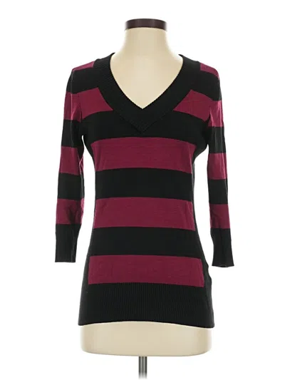 Pre-owned Style & Co Pullover Sweater In Burgundy