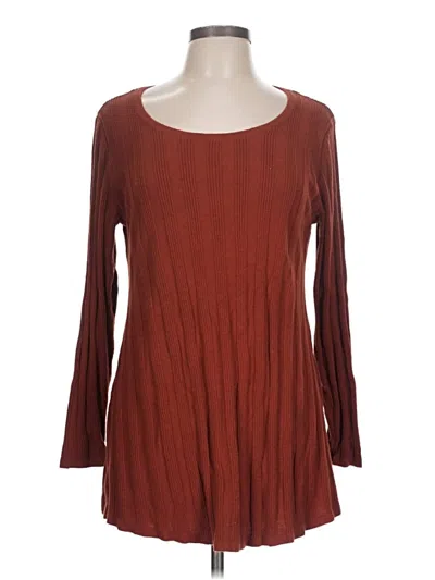 Pre-owned Style & Co Pullover Sweater In Burgundy