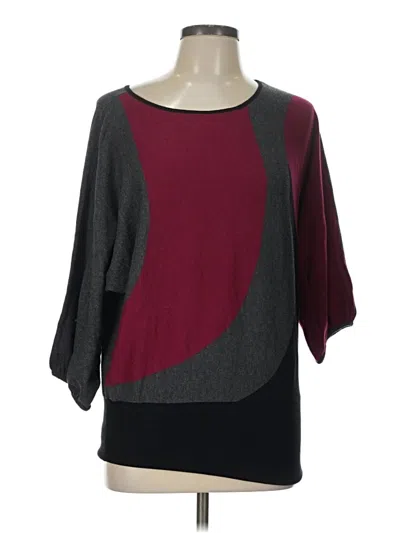 Pre-owned Style & Co Pullover Sweater In Burgundy