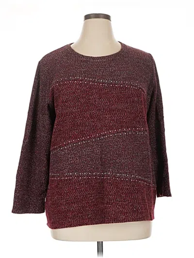 Pre-owned Style & Co Pullover Sweater In Burgundy