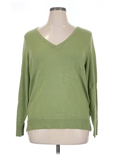 Pre-owned Style & Co Pullover Sweater In Green