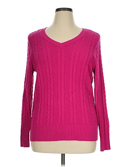 Pre-owned Style & Co Pullover Sweater In Pink