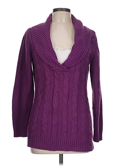 Pre-owned Style & Co Pullover Sweater In Purple