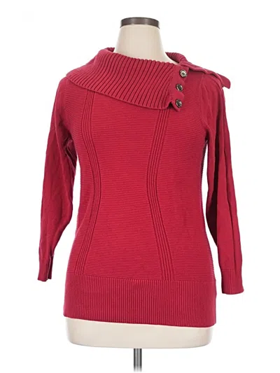 Pre-owned Style & Co Pullover Sweater In Red