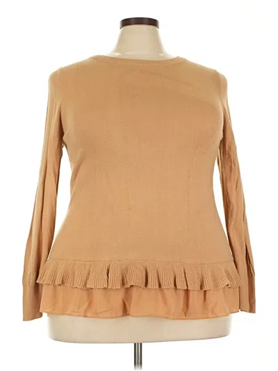 Pre-owned Style & Co Pullover Sweater In Tan