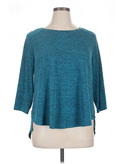 Pre-owned Style & Co Pullover Sweater In Teal