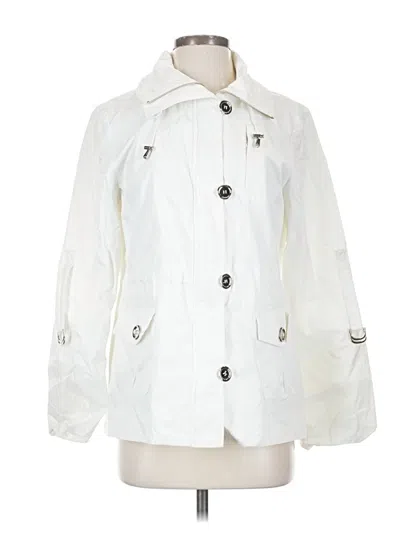 Pre-owned Style & Co Raincoat In White