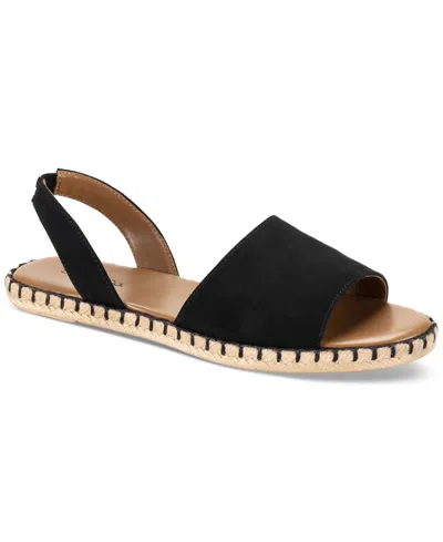 Style & Co Women's Reesee Slip-on Slingback Espadrille Flat Sandals, Created For Macy's In Black