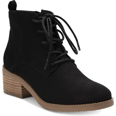 Style & Co Rizio Womens Lace-up Faux Suede Booties In Black