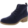 Style & Co Rizio Womens Lace-up Faux Suede Booties In Blue