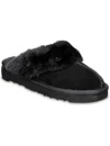 Style & Co Rosiee Womens Supercomff Faux Fur Slide Slippers In Black
