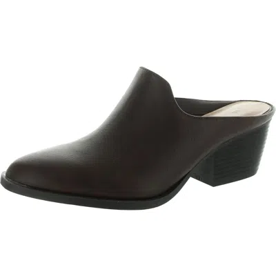 Style & Co Rubinn Womens Block Heel Faux Leather Slide In Multi