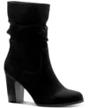 Style & Co Saraa Boots Women's Black Block Heel Mid-calf Bootie Lion139 In Black