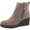 Style & Co Sayylor Womens Faux Suede Slip On Wedge Boots In Multi