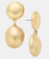 Style & Co Sculptural Disc Double Drop Earrings, Macy's Exclusive In Gold