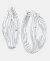 Style & Co Sculptural Multi-row Hoop Earrings, Macy's Exclusive In Metallic