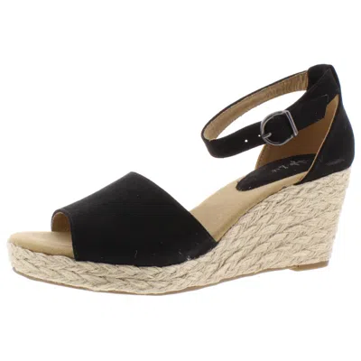 Style & Co Seleene Womens Wedge Sandals In Black