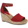 Style & Co Seleeney Womens Slingback Open-toe Wedge Sandals In Red