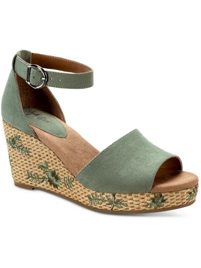 Style & Co Seleeney 2 Womens Faux Suede Cushioned Footbed Pumps In Multi