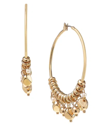 Style & Co Shaky Bead Hoop Earrings, Created For Macy's In Gold