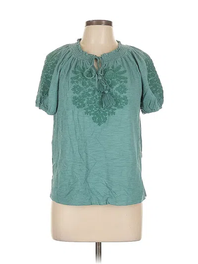 Pre-owned Style & Co Short Sleeve Blouse In Blue