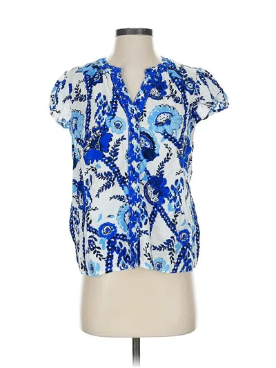 Pre-owned Style & Co Short Sleeve Blouse In Blue