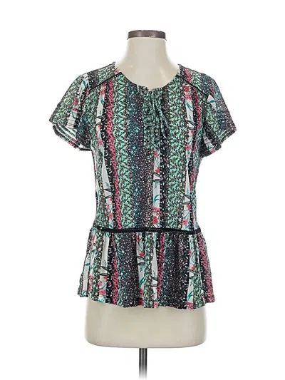 Pre-owned Style & Co Short Sleeve Blouse In Blue