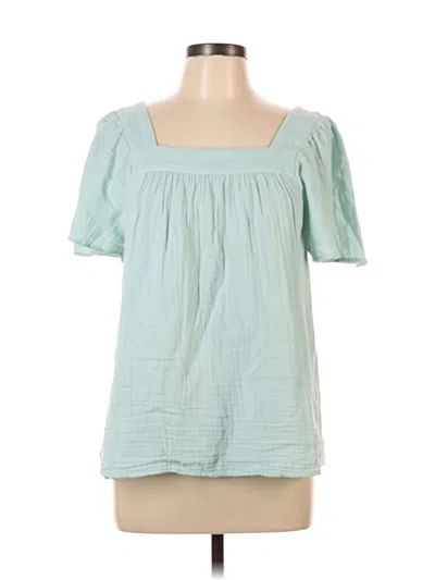 Pre-owned Style & Co Short Sleeve Blouse In Blue