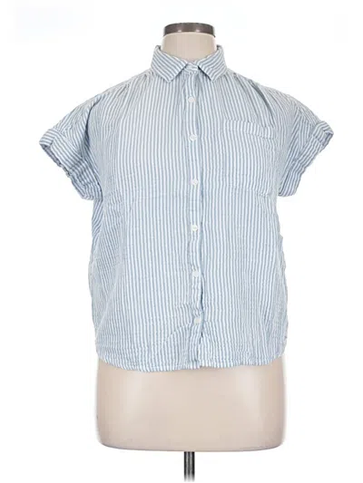 Pre-owned Style & Co Short Sleeve Blouse In Blue