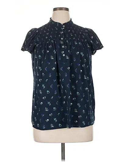 Pre-owned Style & Co Short Sleeve Blouse In Blue