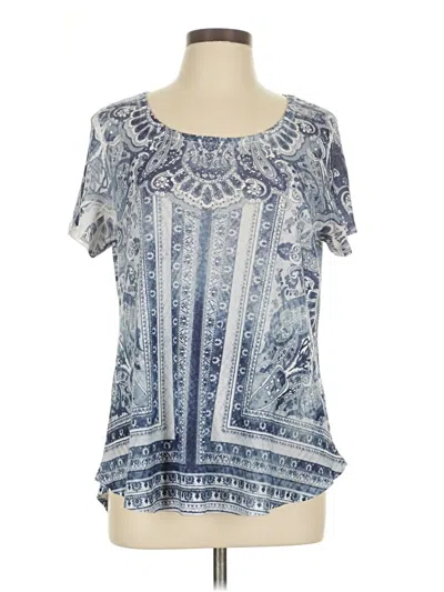 Pre-owned Style & Co Short Sleeve Blouse In Blue