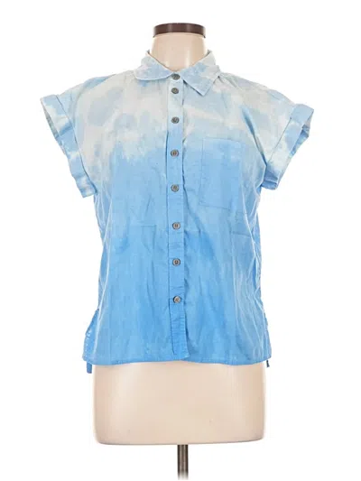 Pre-owned Style & Co Short Sleeve Blouse In Blue